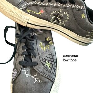 Converse One Star Pro Cowboy Embroidery sneakers black‎ 6.5 W/5 M canvas skate